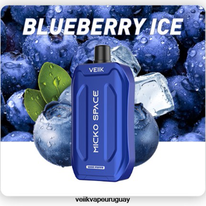 VEIIK Micko Space vape desechable 7000 inhalaciones hielo de arándanos - VEIIK Vape Montevideo LLPN38