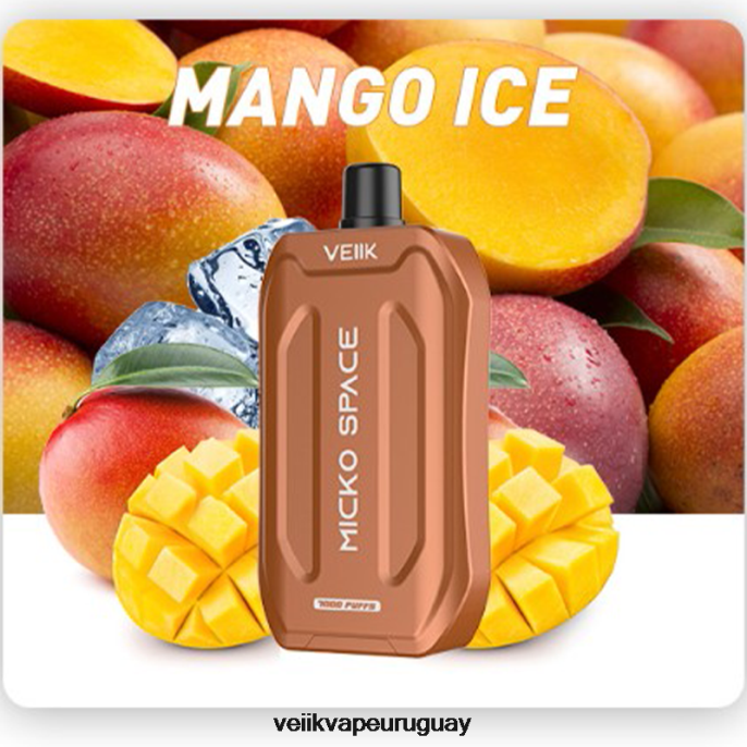 VEIIK Micko Space vape desechable 7000 inhalaciones hielo de mango - VEIIK Vape Review LLPN40