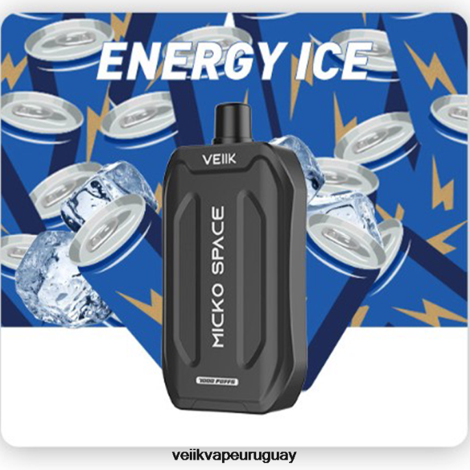 VEIIK Micko Space vape desechable 7000 inhalaciones hielo energético - VEIIK Airo Pod Uruguay LLPN34