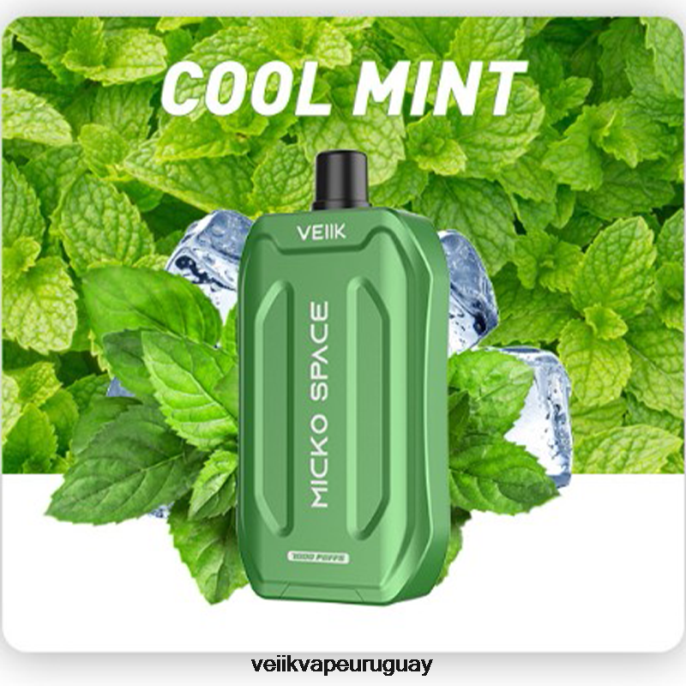 VEIIK Micko Space vape desechable 7000 inhalaciones menta fresca - VEIIK Moos Pod Uruguay LLPN36